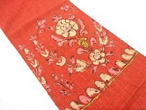 花更紗模様織り出し 名古屋帯